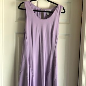 Lavender ponte dress with full skirt